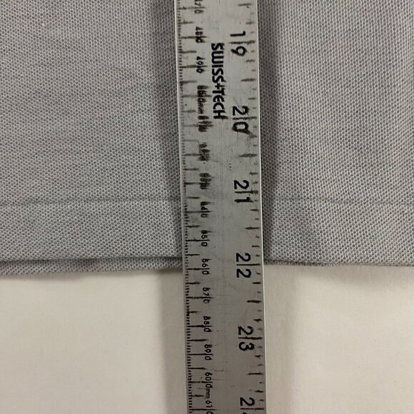 Vintage 80s Izod Lacoste Polo Shirt Womens Size 36 Gray Grey Mesh Golf - Picture 7 of 8